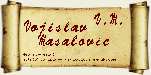 Vojislav Masalović vizit kartica